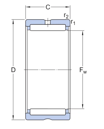 RNA 4836 Needle Roller Bearing drawing RNA 4836 Needle Roller Bearing drawing