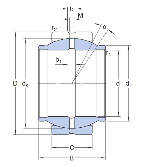 GEG 200 ES Spherical Plain Bearing drawing GEG 200 ES Spherical Plain Bearing drawing